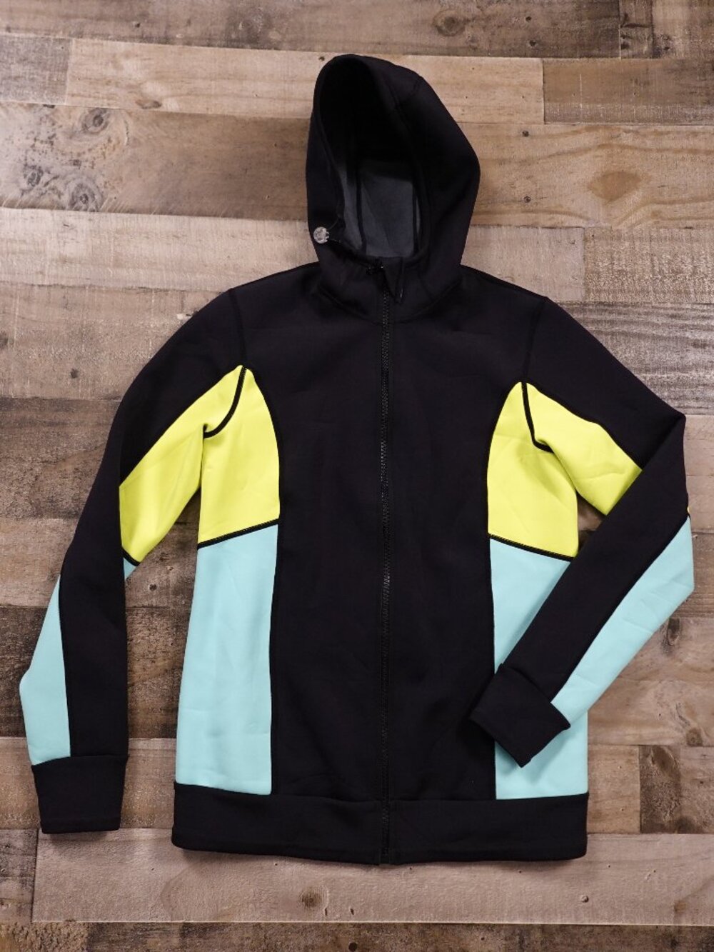 Roxy Sea Blazer Neoprene Hoodie Women’s 10 Black Surf HyperStretch